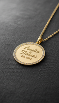 Engraved Gold Necklace