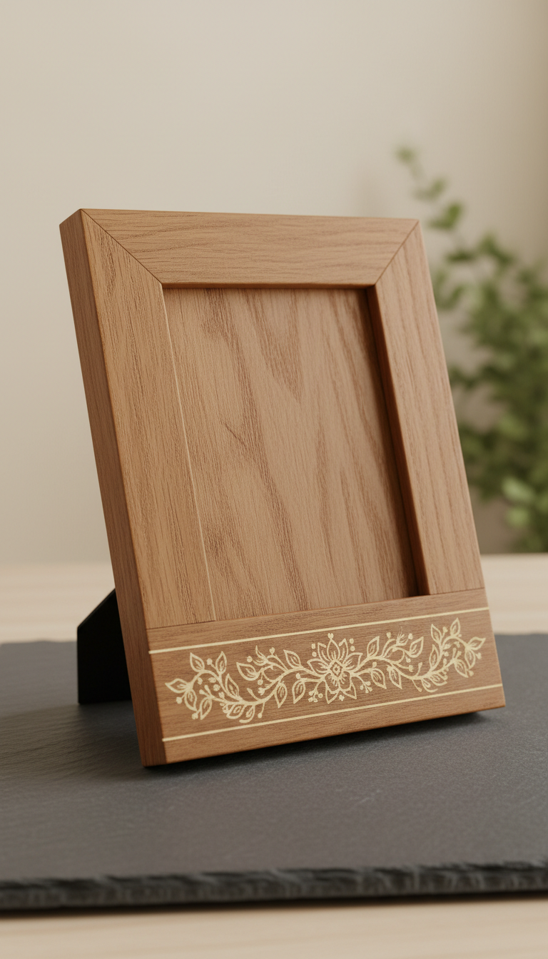 Engraved Wooden Photo Frame