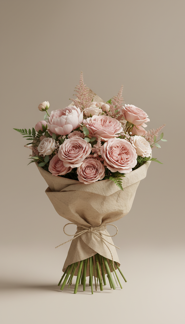 Floral Arrangement in Blush Pink
